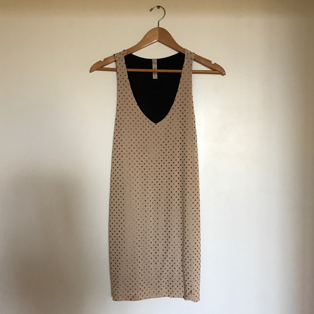 Studded nude tank dress